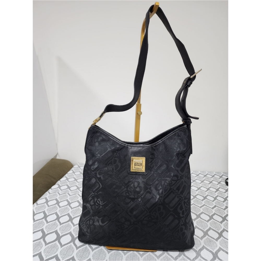 Balenciaga Vintage Monogram Shoulder Bag Black